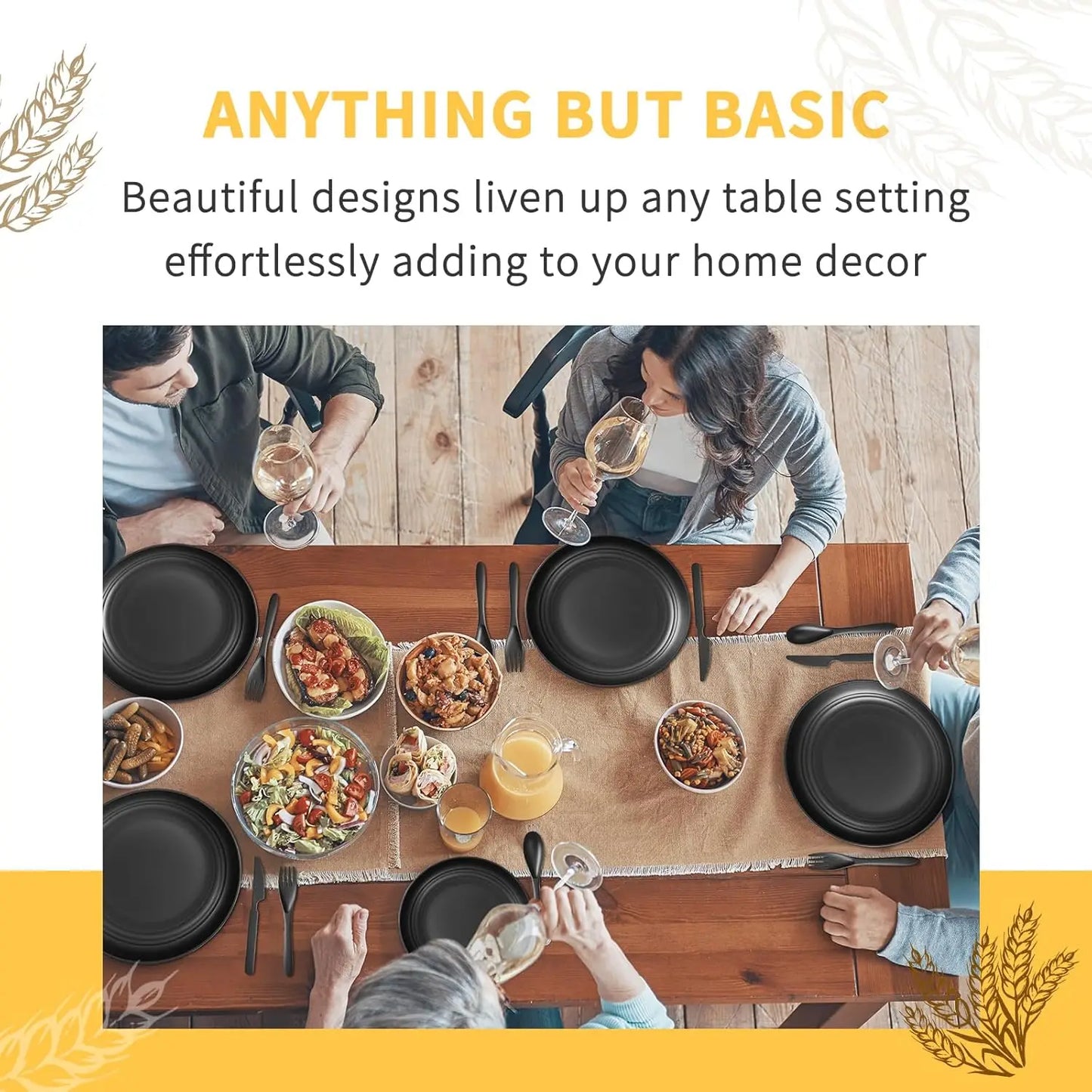 Wheat Straw Dinnerware Sets, Dinnerware Sets