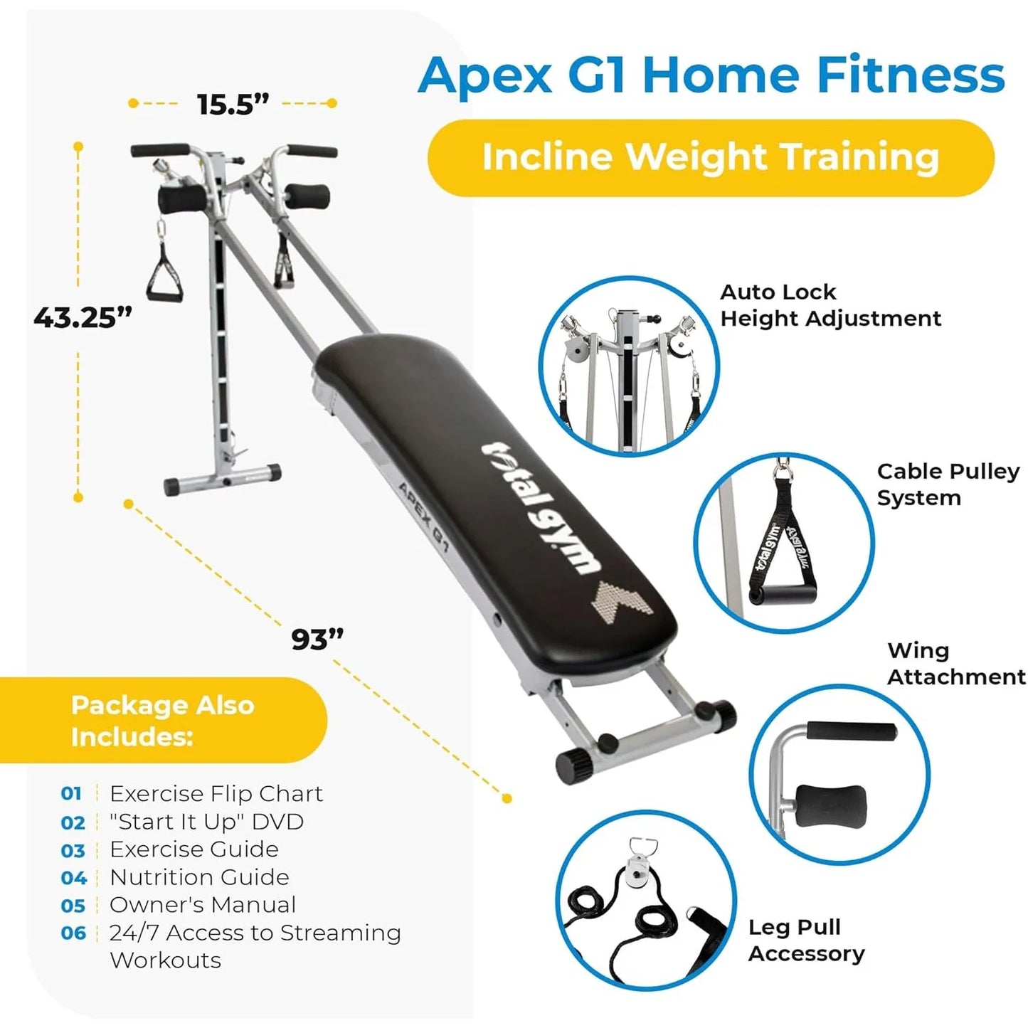 APEX Versatile Indoor Home Gym Workout Total Body