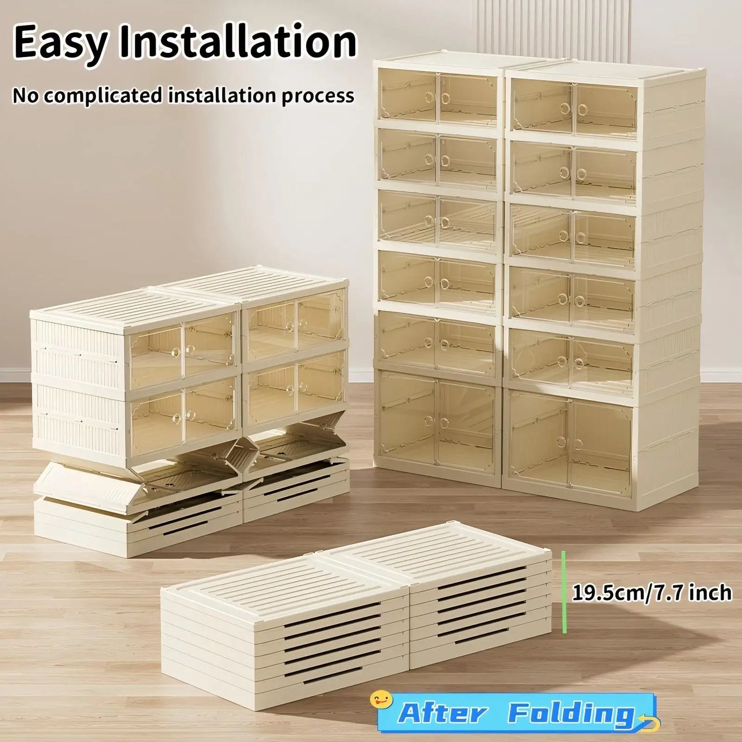 Widening Shoe Cabinet Transparent Heightening Shoes Box