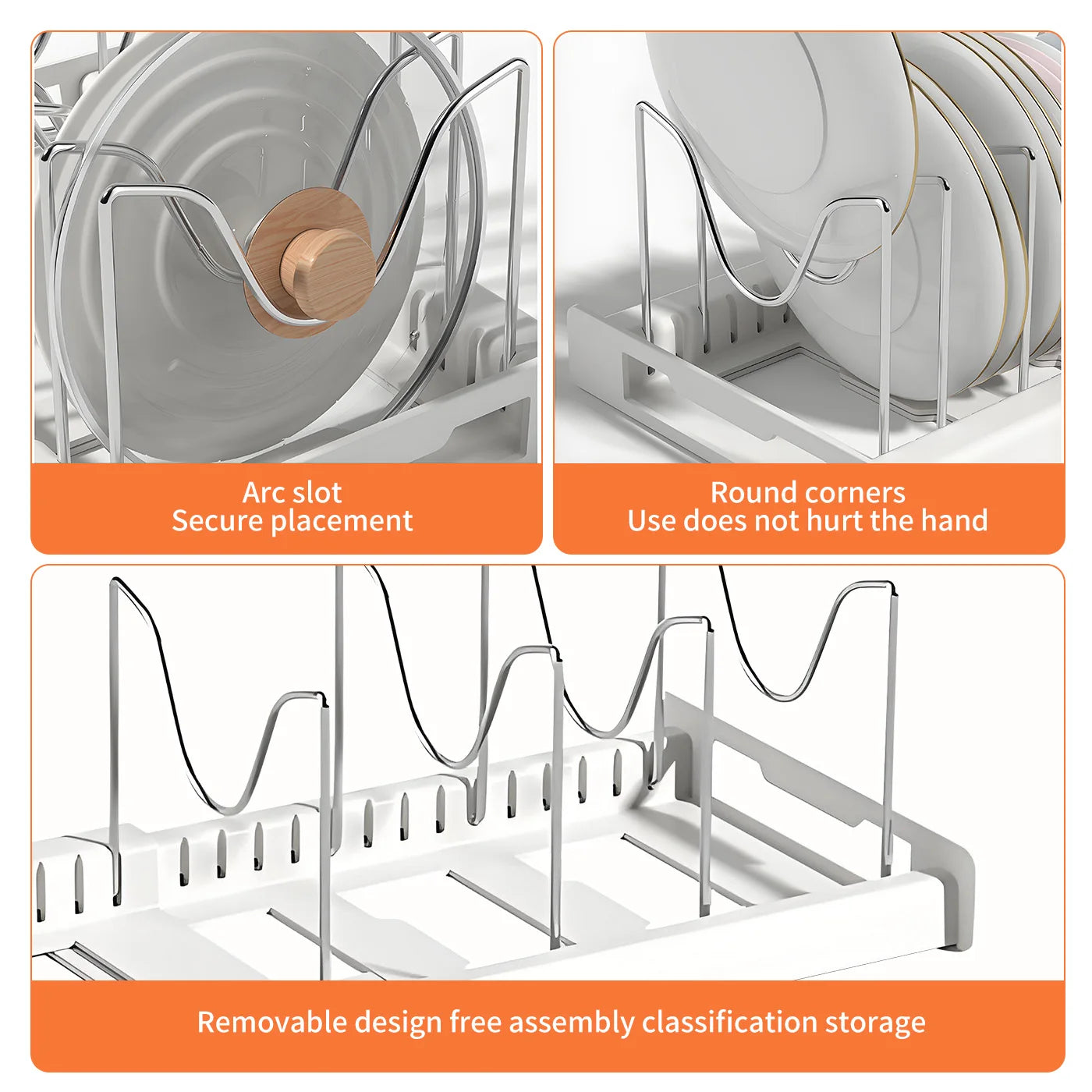 Feature Expandable Utensil Storage Rack