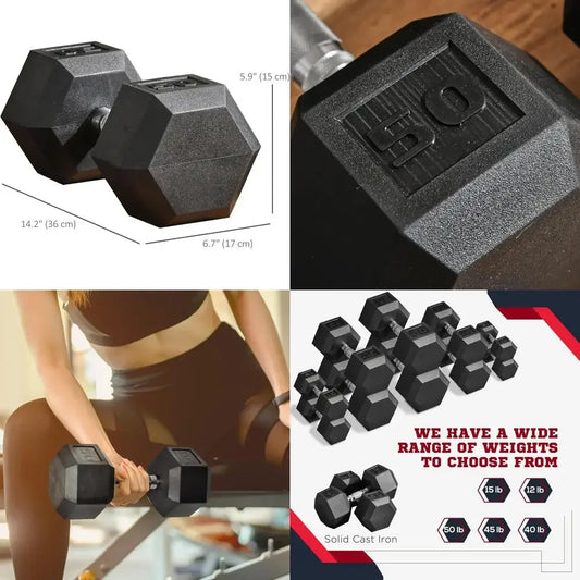 Hexagonal Dumbbells Set For Strength And Home Gym Training