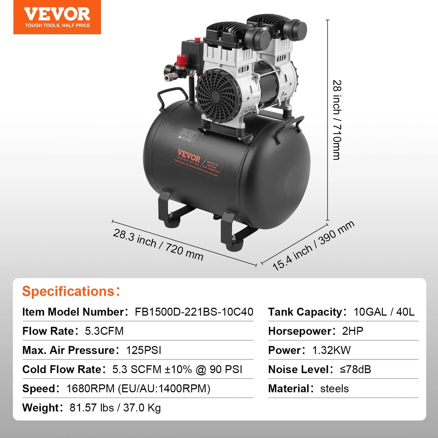 VEVOR Air Compressor 750W/1450W/3000W