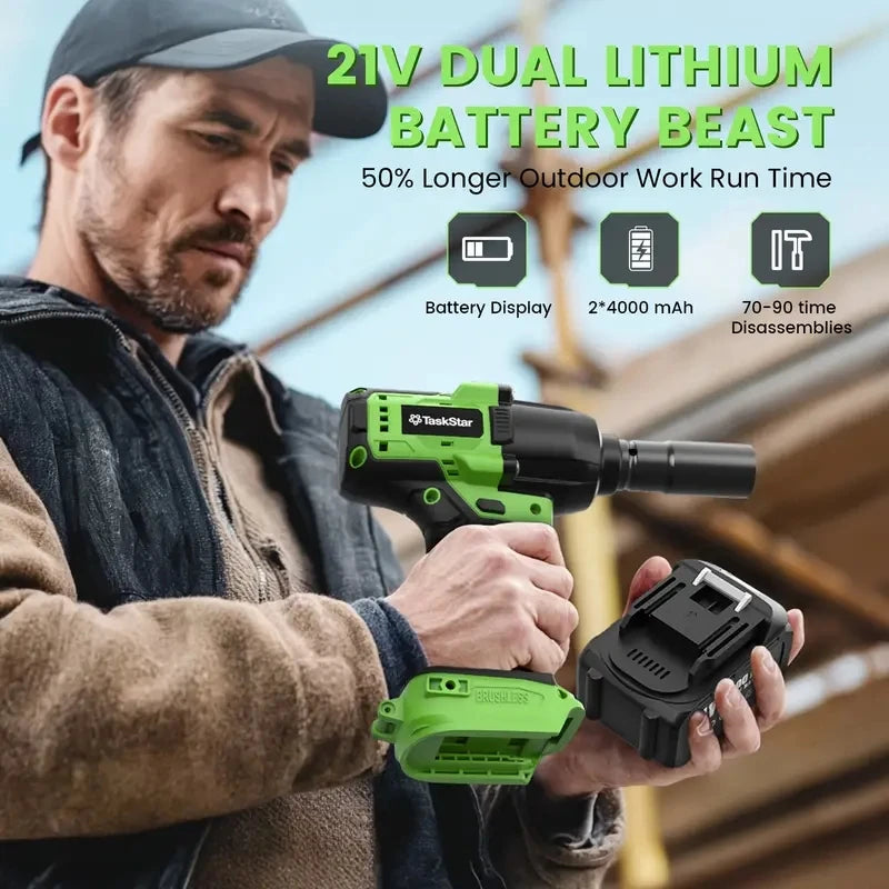 TaskStar 1000N.m Brushless Impact Wrench