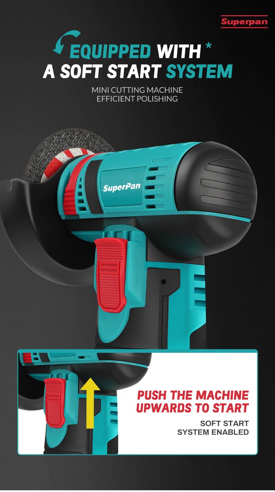 Superpan 12V 3Inch mini brushless motor woodworking power tools router
