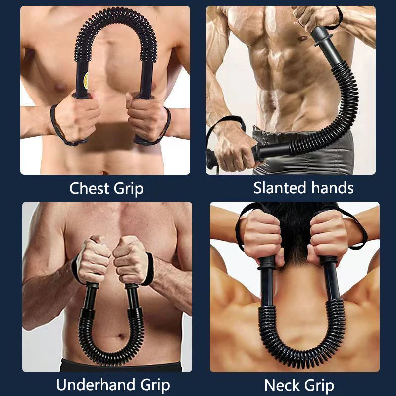 Spring Arm Strength Bar Trainer For Upper Body Workout