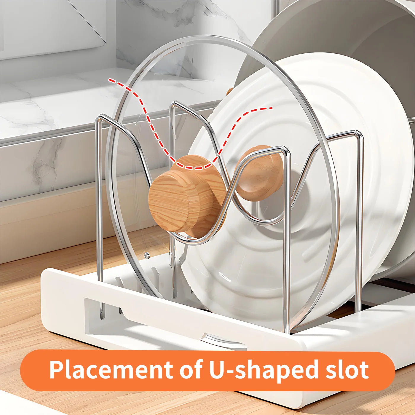Feature Expandable Utensil Storage Rack