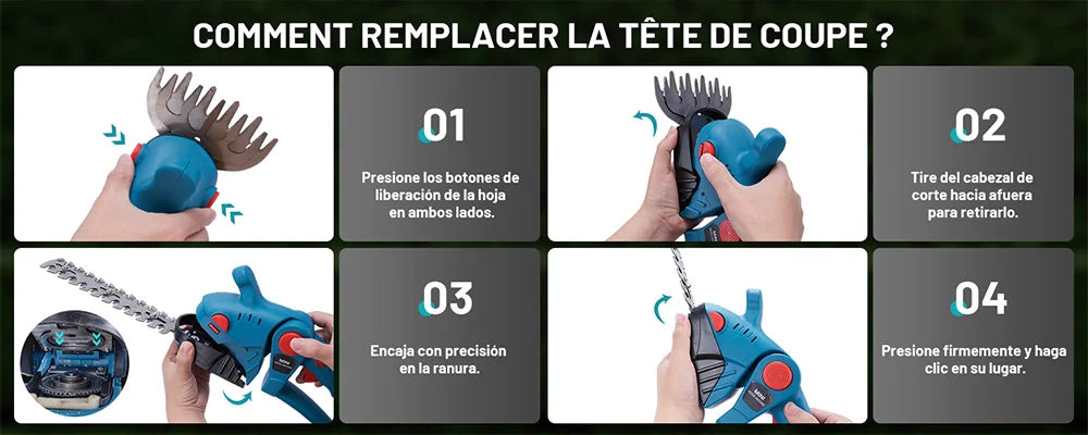 SEESII 2 IN 1 Cordless Hedge Trimmer