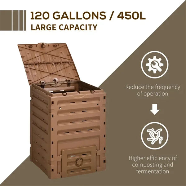 Outdoor Compost Bin 120 Gallon