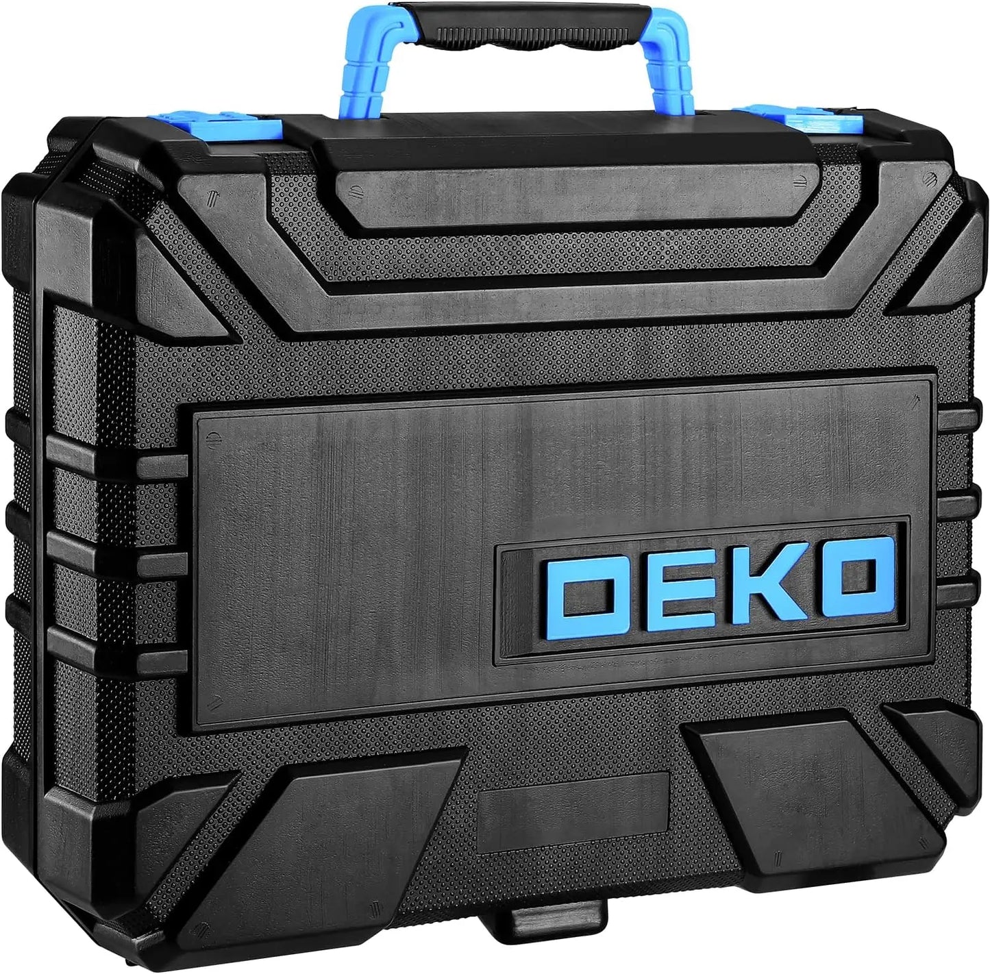 DEKO Drill Set: Tool Set with 8V Blue Cordless Drill