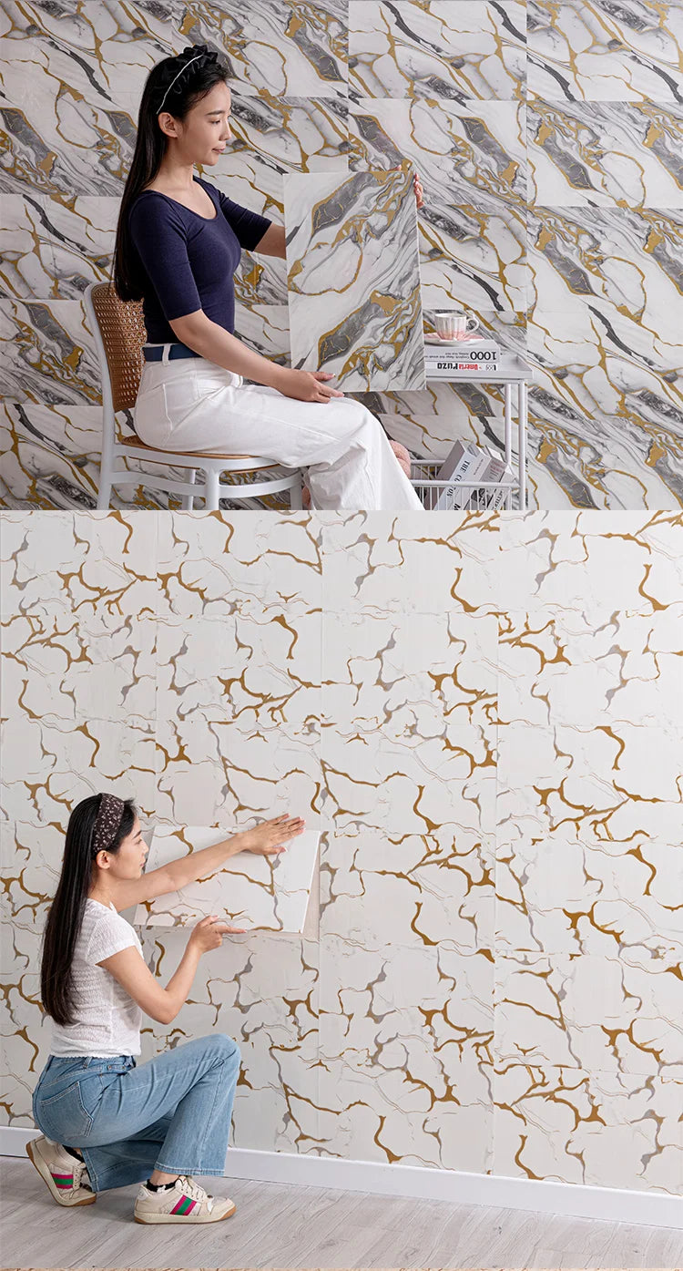 3D Self Adhesive Peel and Stick Wall Tiles 50 Pieces