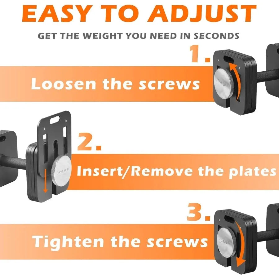 9 in 1 Free Adjustable Dumbbell Set