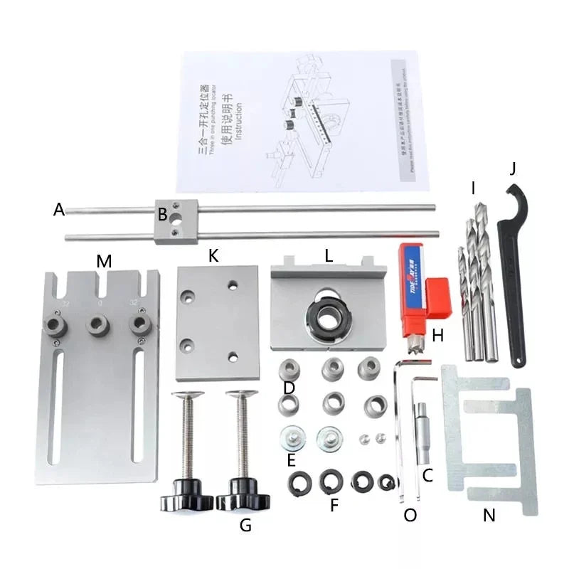 ALLSOME 3 IN 1 Wood Dowelling Jig Kit