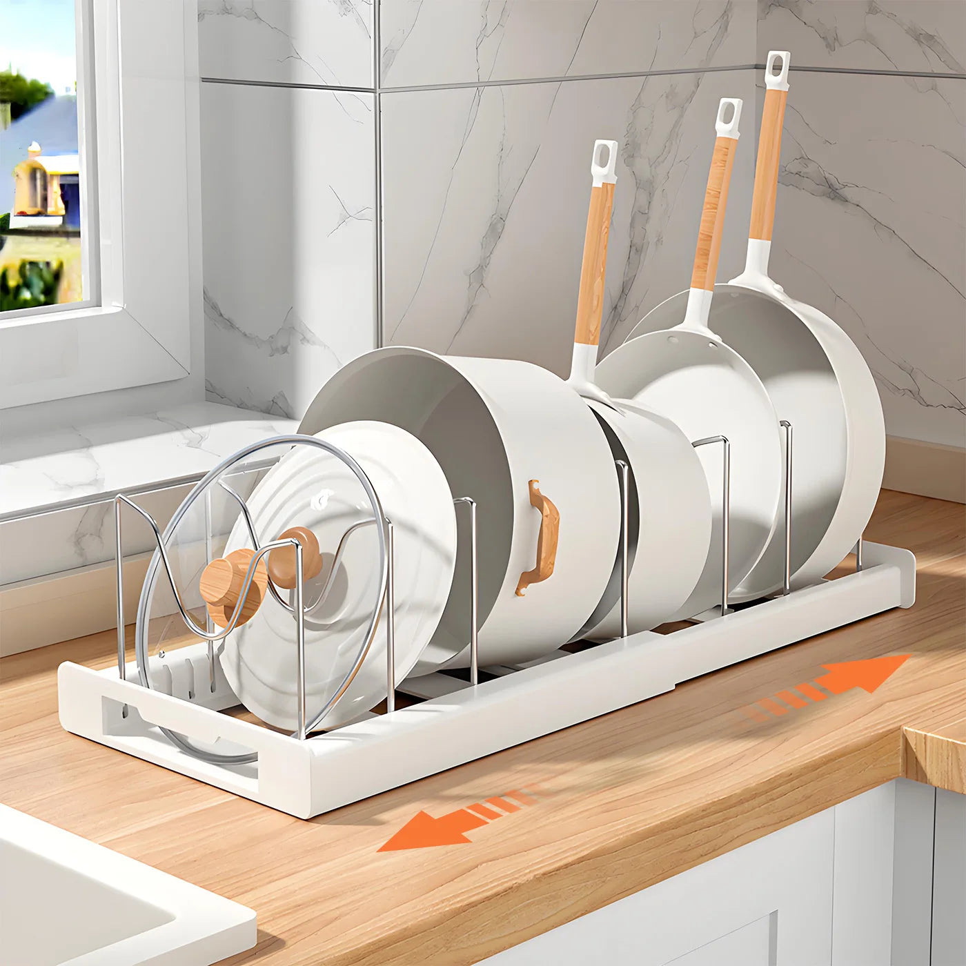 Feature Expandable Utensil Storage Rack