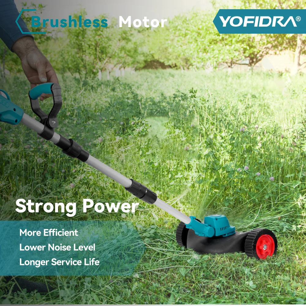 YOFIDRA 9 Inch Brushless Electric Lawn Mower 3000W мощность