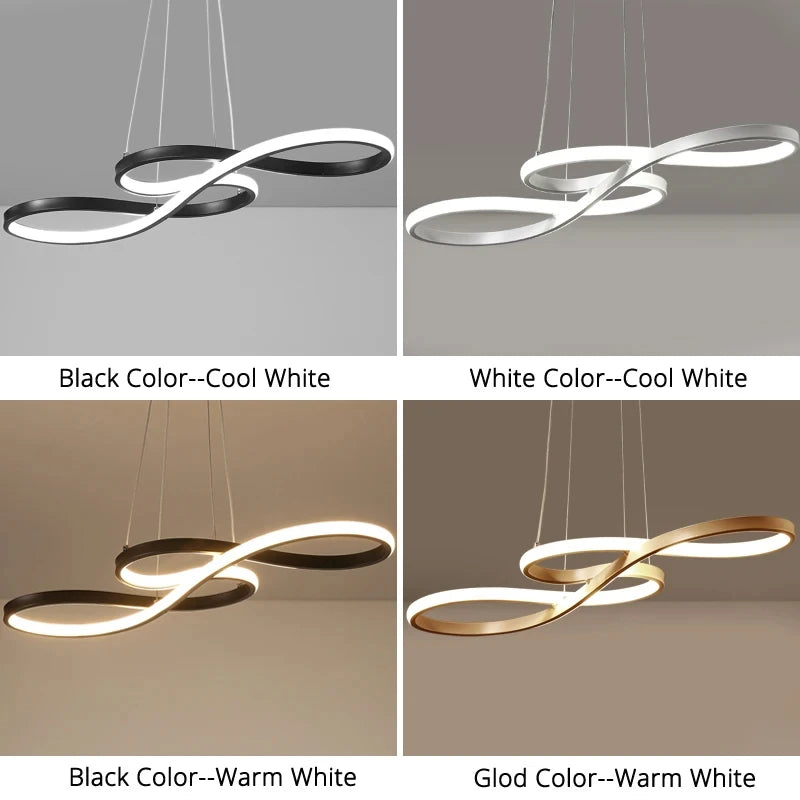 White Black Gold Led Pendant Light for Kitchen Dinning Room