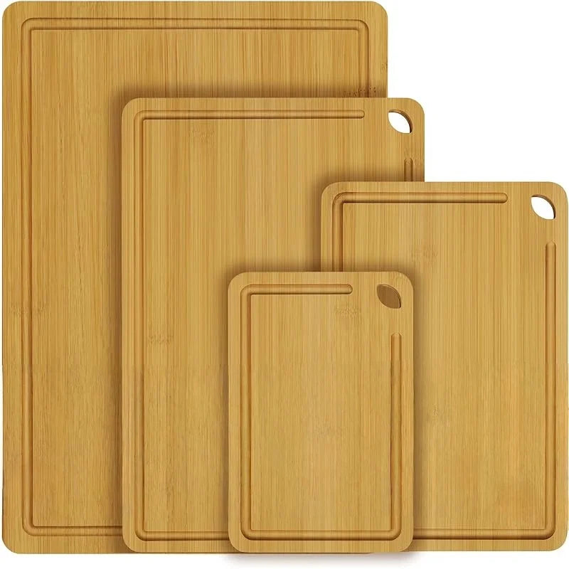 Carbonized Bamboo Cutting Boards Set For Kitchen Prep