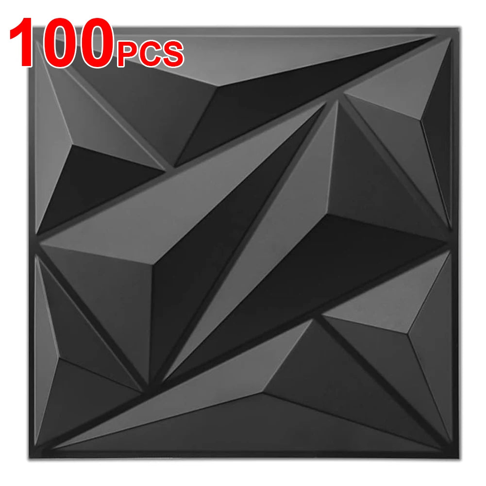 Shunmaii 3D Wall Panel Diamond Pattern PVC Wall Covering