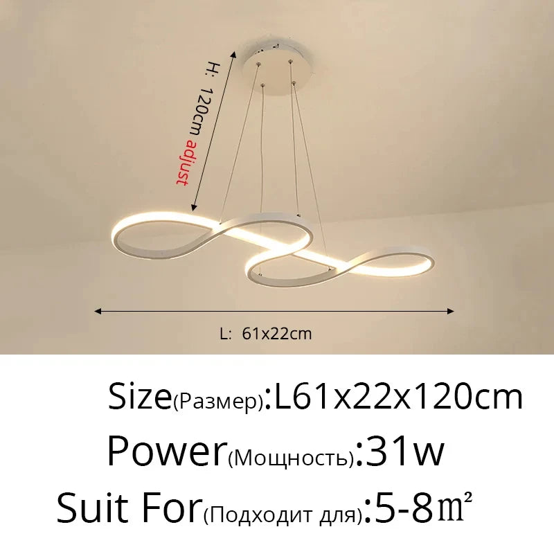 White Black Gold Led Pendant Light for Kitchen Dinning Room