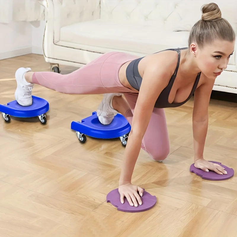 Multifunctional 6 Wheel Universal Abdominal Fitness Sliding Disk,