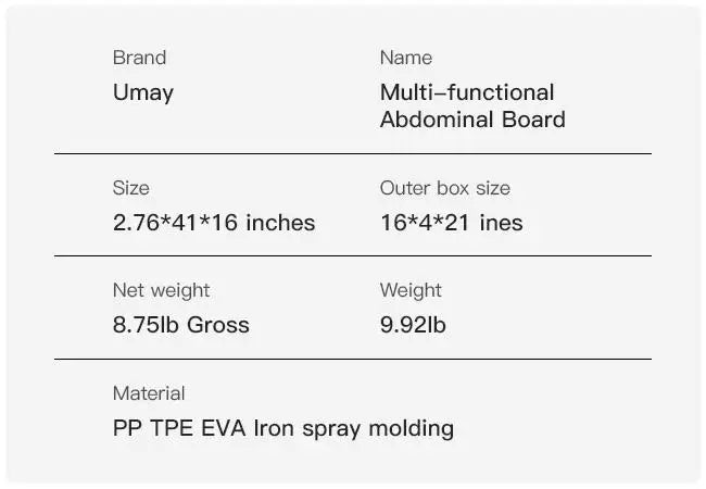 Cursor Fitness Umay Multifunctional Ab Exercise Workoutboardsystem Core Stabilization