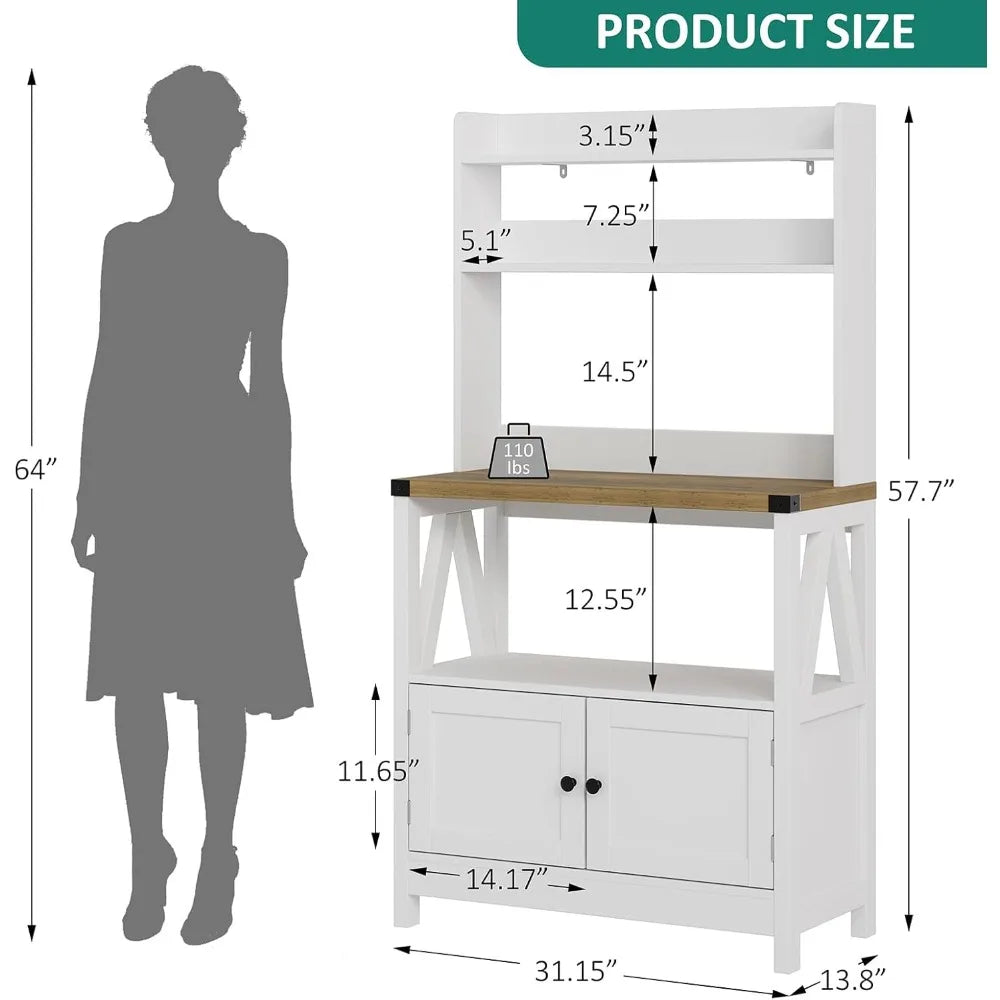 5-Tier Freestanding Kitchen Storage Cabinet