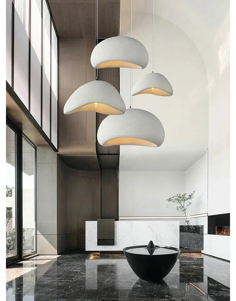 Modern E27 Pendant Lights Wabi Sabi Dining Table Ceiling Chandelier