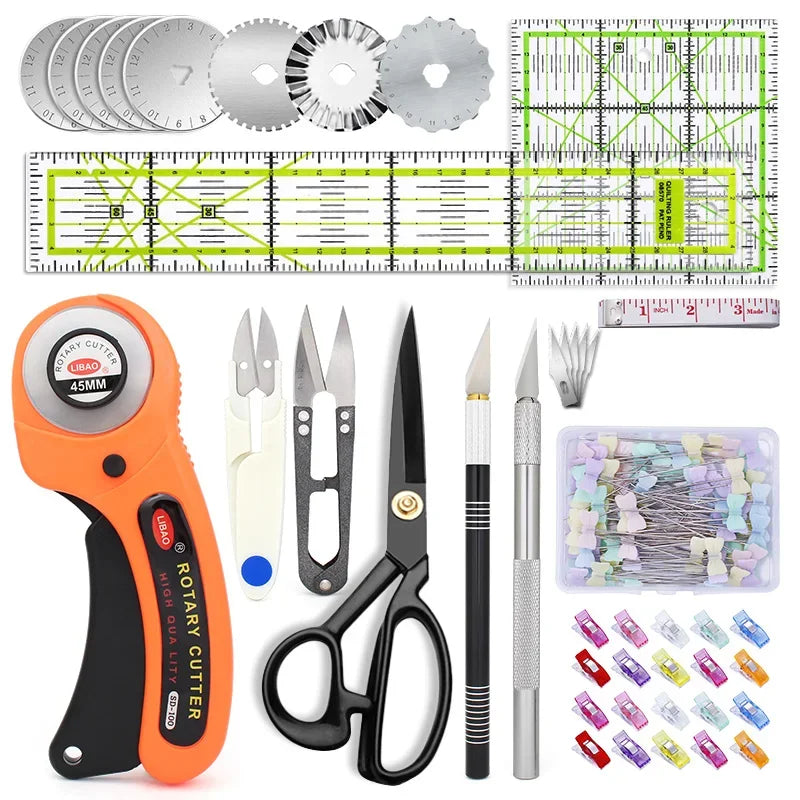 Icobbler Rotary Cutters Tool Set With Cutting Mats And Scissors