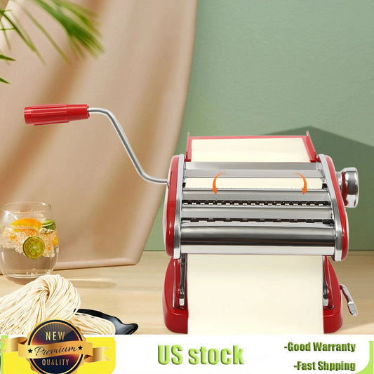 Bymaocar Manual Stainless Steel Noodle Maker with Adjustable Thickness