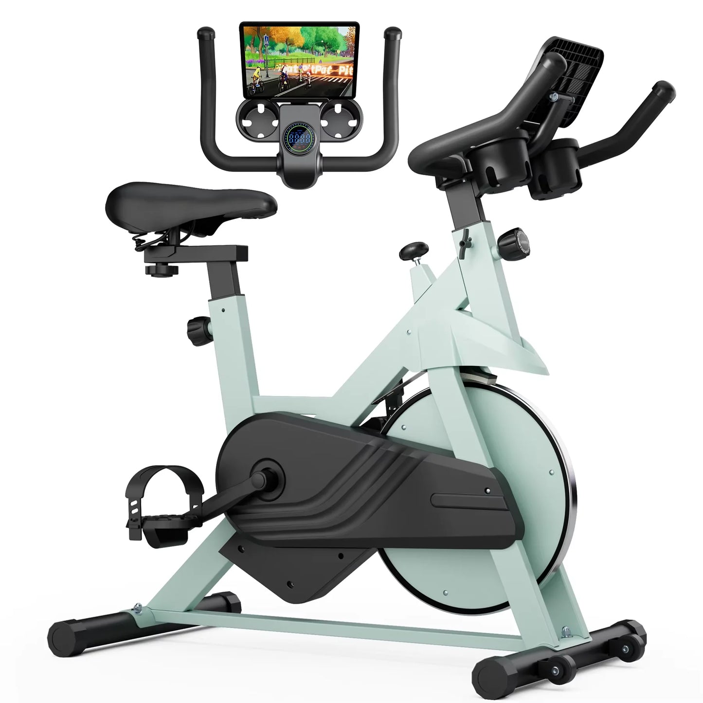 Superun Exercise Bike With Bluetooth Connectivity And Adjustable Armrest Comfort