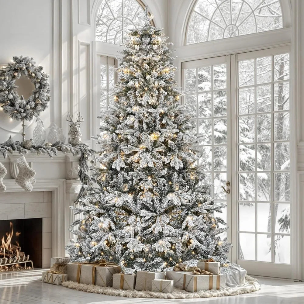 6 FT Pre-Lit Snow Flocked Christmas Tree