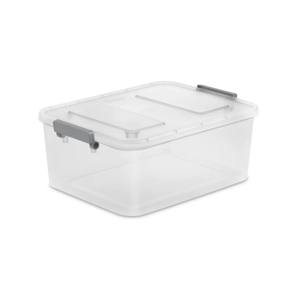Sterilite 3 Pack Ultra-Durable-Long-Lasting Modular-Latch Storage-Box Organizer System Pro-X