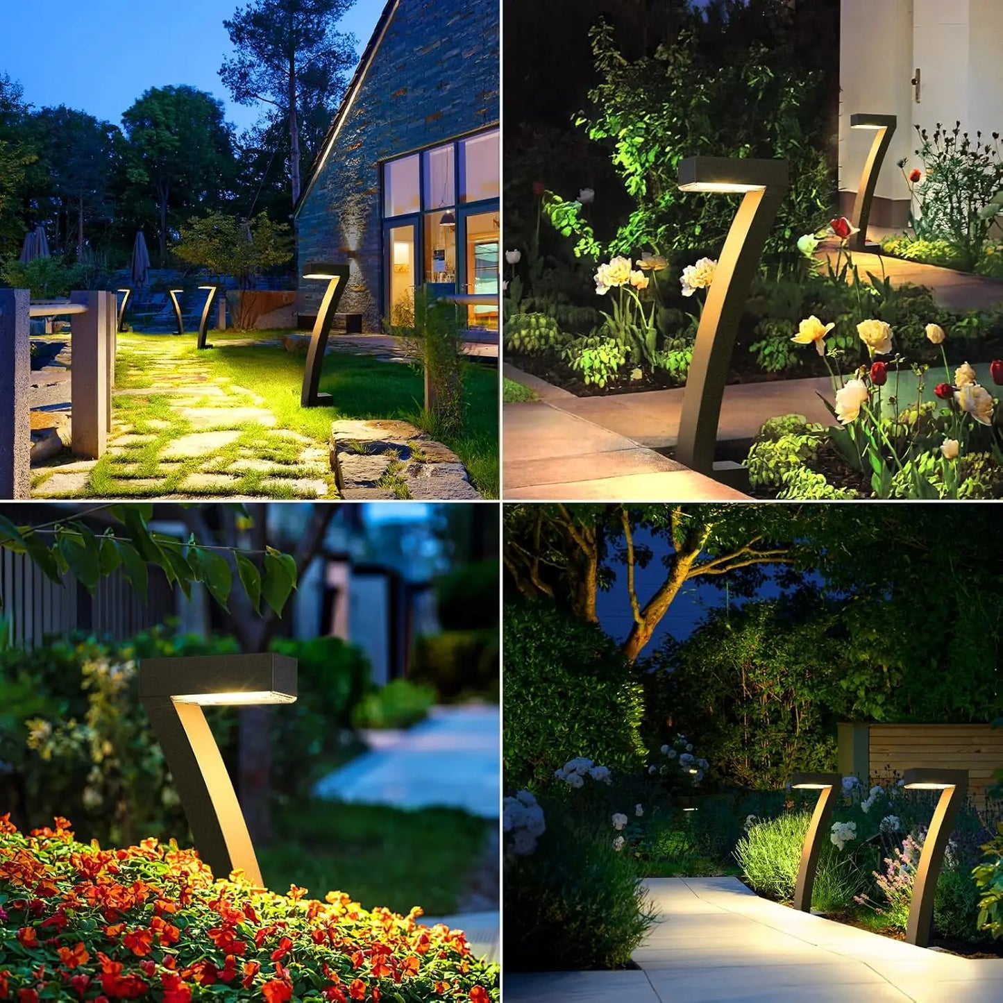 6 Pack Bright Solar Outdoor Pathway Lights for Garden Decor