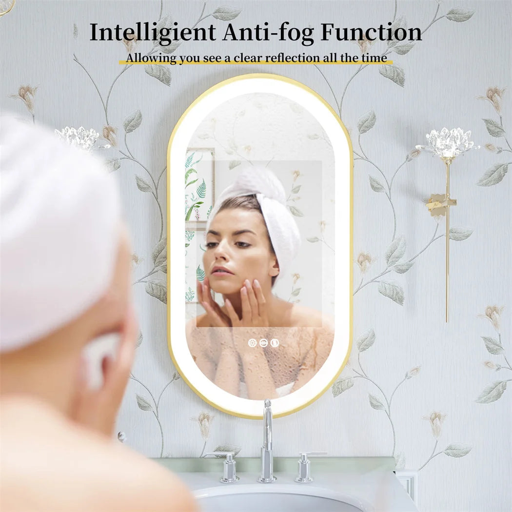 LUVODI Luxury Oval Led Illuminated Bathroom Mirror