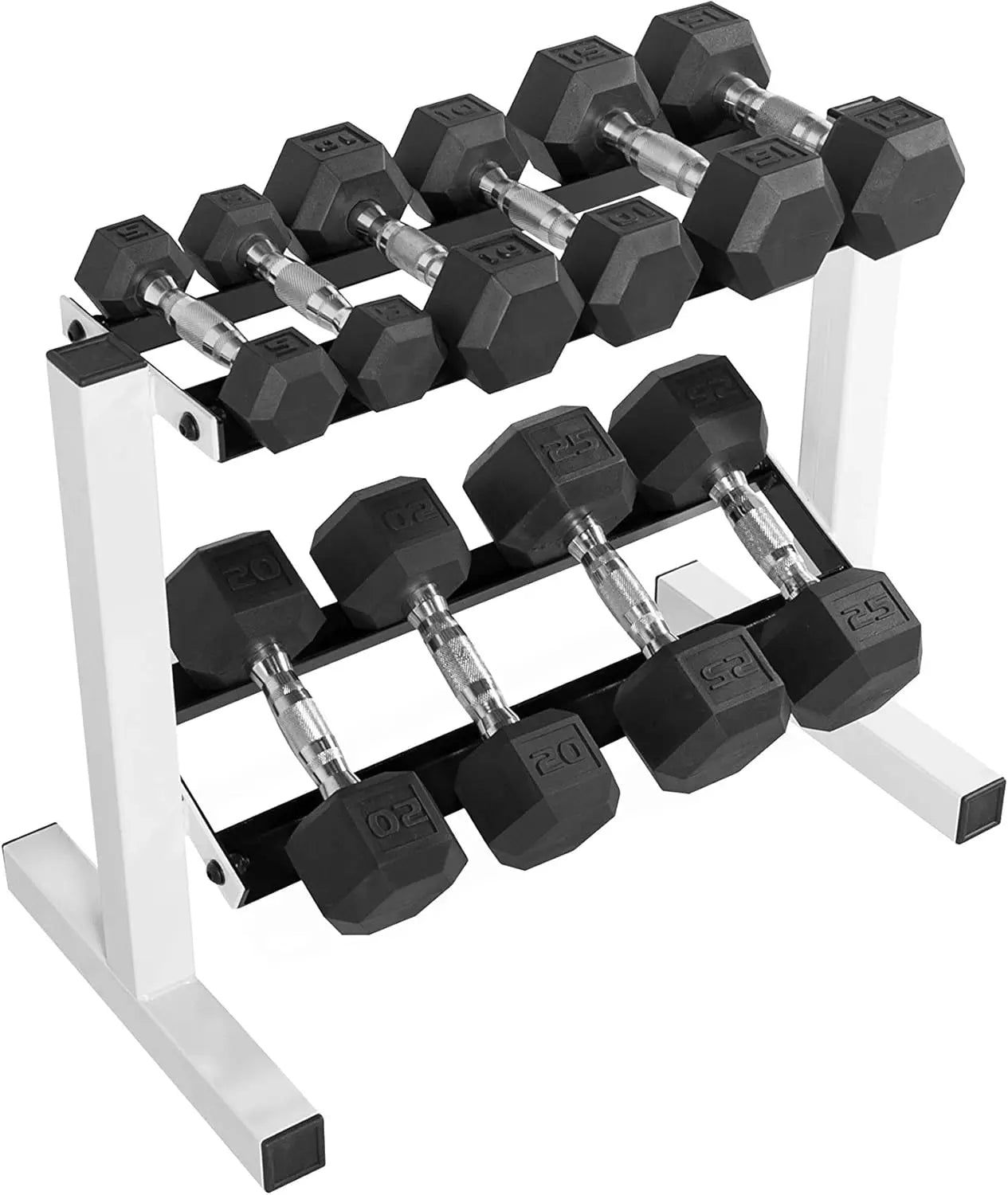 Rubber Hex Dumbbell Set for Strength Training