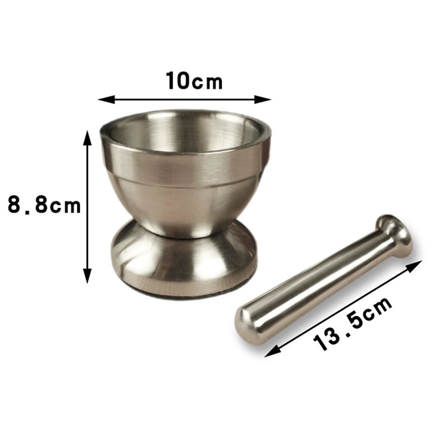Stainless Steel Mills Mortar and Pestle Set