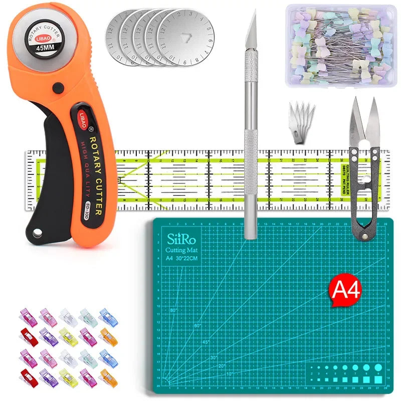 Icobbler Rotary Cutters Tool Set With Cutting Mats And Scissors