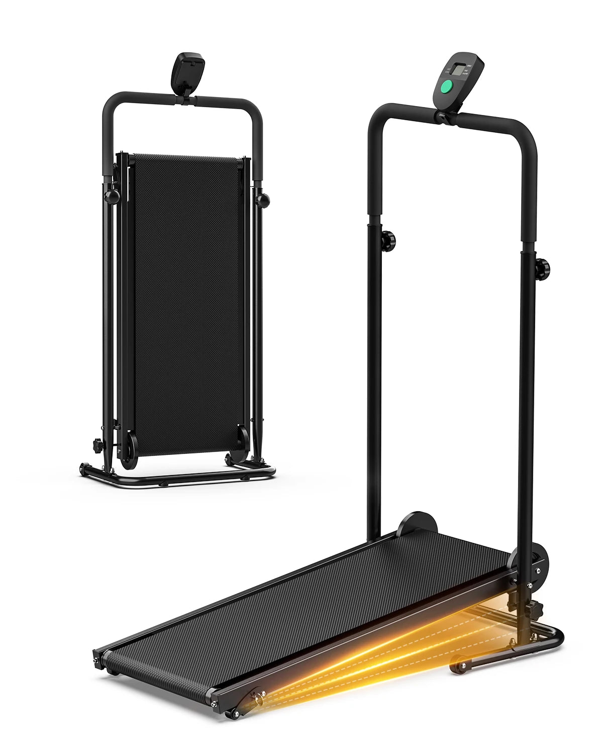 AKLUER Non Electric Treadmill With Dual Flywheel And Fixed Incline