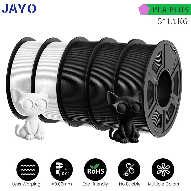 JAYO PLA/PETG/ABS/TPU/PLA plus/PLAMeta 5 Rolls