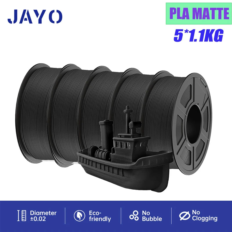 JAYO PLA/PETG/ABS/TPU/PLA plus/PLAMeta 5 Rolls