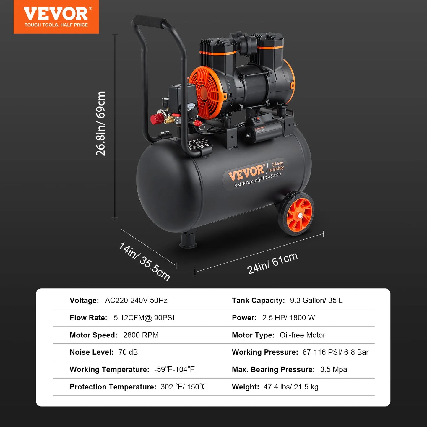 VEVOR Silent Air Compressor