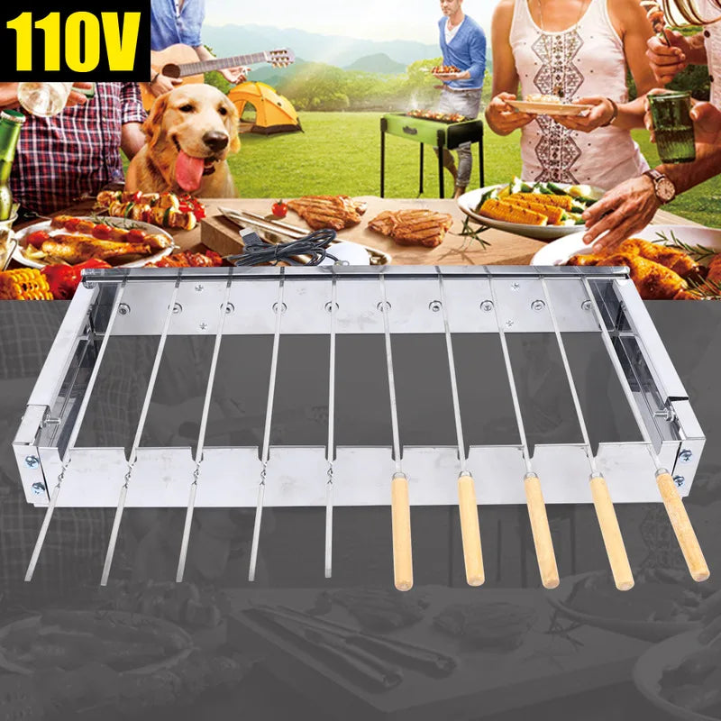 Camping Barbecue Stainless Steel Outdoors Electric Rotisserie
