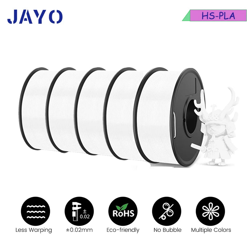 JAYO PLA/PETG/ABS/TPU/PLA plus/PLAMeta 5 Rolls