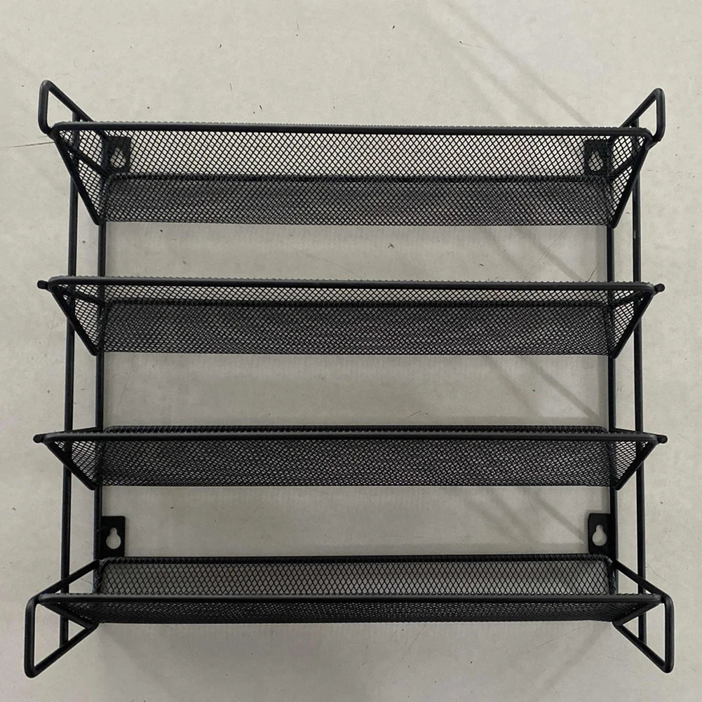 4 Tier Kitchen Organizer Spice Rack Wall Mounted