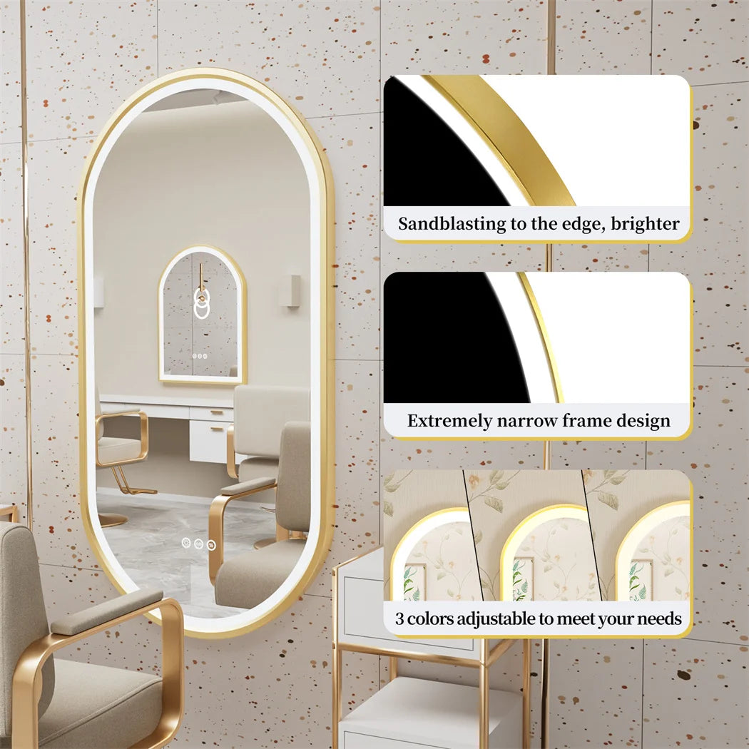 LUVODI Luxury Oval Led Illuminated Bathroom Mirror