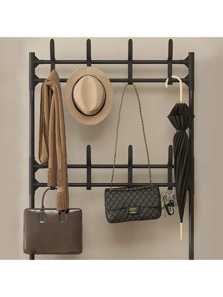 Hign-concerned Space-Saving Entryway Coat Rack And Shoe Storage Organizer For Hallways