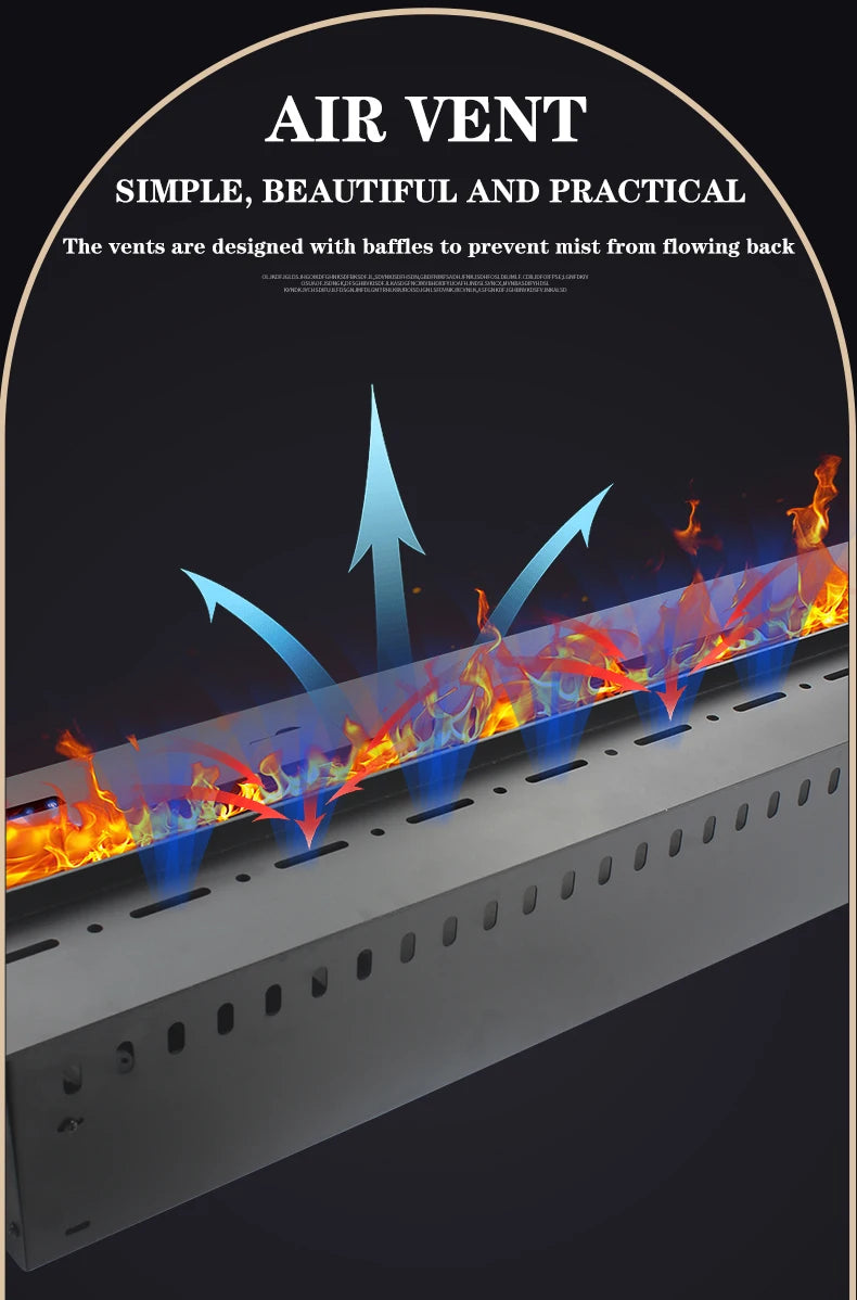 App Remote Control 3D Water Vapor Fireplace