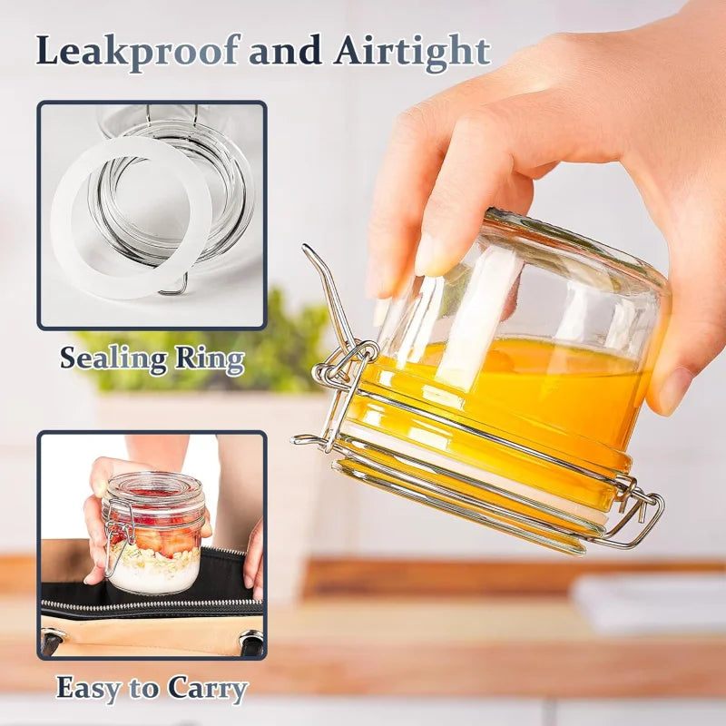 Mini Makers Set Glass Jars With Snap Lids