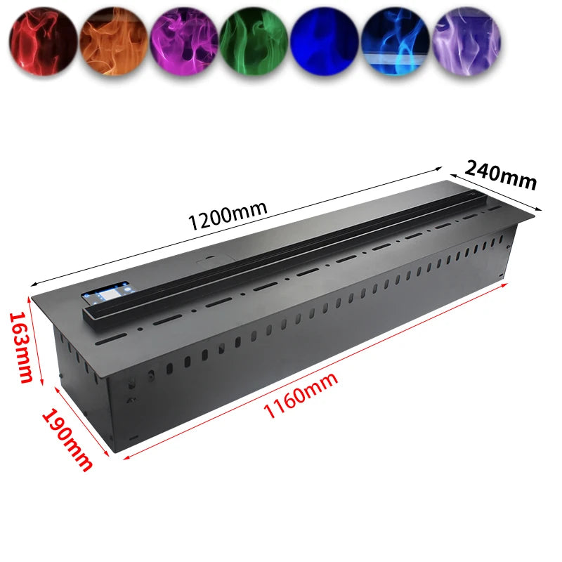 3D Atomized Fireplace With Colorful Steam Flame LED Water Vapor Home Decor CE FCC Certified