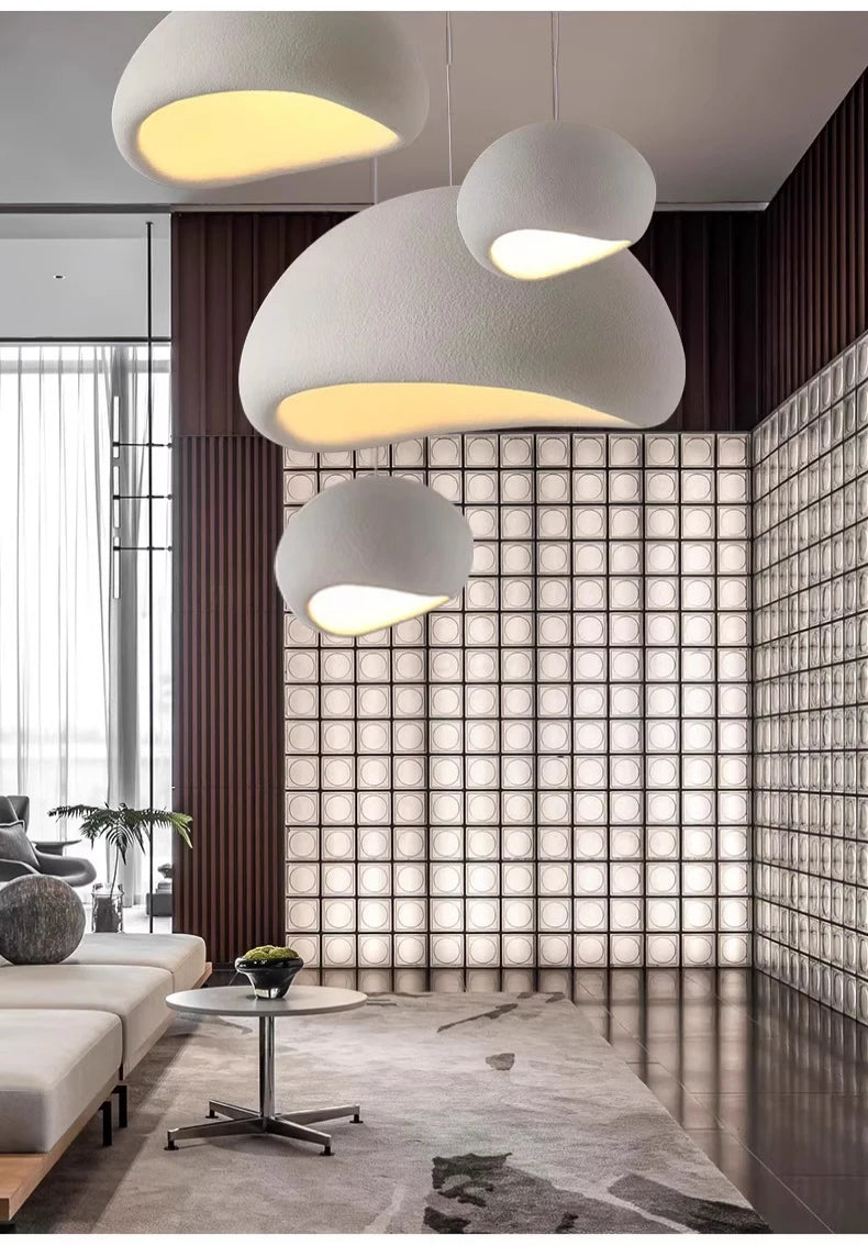 Modern E27 Pendant Lights Wabi Sabi Dining Table Ceiling Chandelier