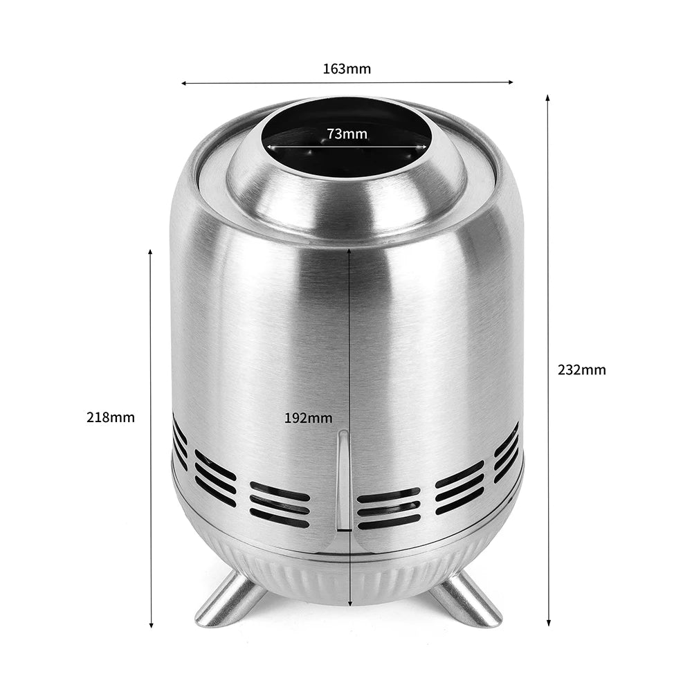Portable Stainless Steel Tabletop Fire Pit for Outdoor Use